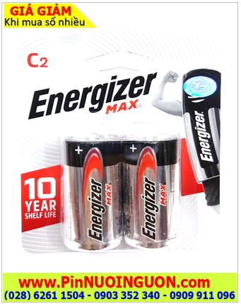 Energizer E93-BP2; Pin trung C 1.5v Alkaline Energizer E93-BP2 chính hãng (Loai Vỉ 2viên)